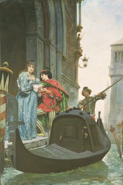 Abend in Venedig, 1875 (Detail) von Jules Arsene Garnier